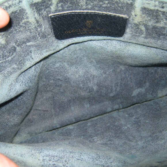 Authentic Vintage Navy Gucci Shoulder Bag - Picture 7 of 16